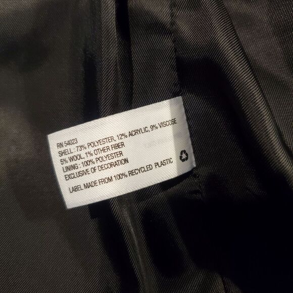 NWT $90 Gap Women's Medium Gray Black Metallic Full Zip Blazer Jacket Pockets - Picture 6 of 10